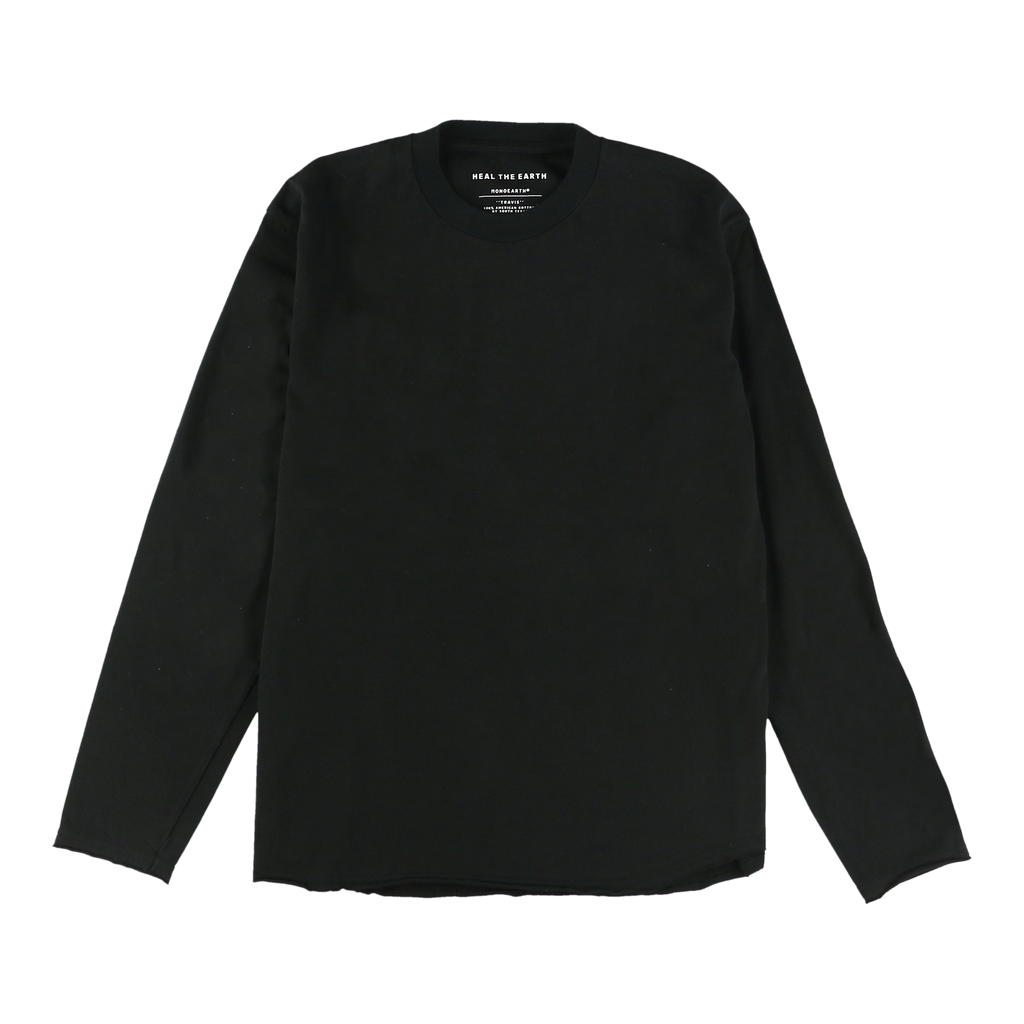 ＴＲＡＶＩＳ丸胴天竺長袖バックプリントＴシャツ